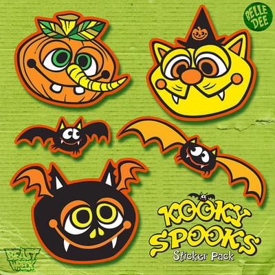 Kooky spooks sticker pack