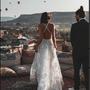 Boho Lace Beach Wedding Dresses Ivory Long Bohemian Wedding Dress-2