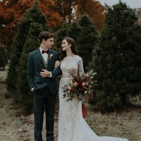 Long Sleeve Vintage Wedding Dresses Backless Rustic Lace Wedding Dresses  - Thumbnail 2