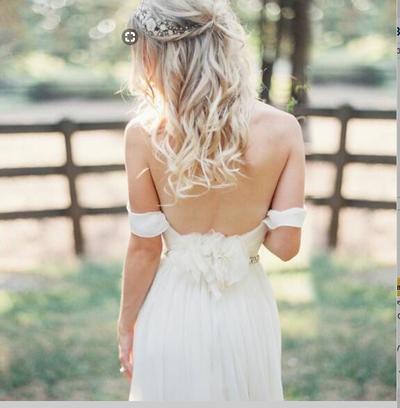 A-Line Sweetheart Floor-Length White Chiffon Beach Wedding Dress