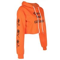Cute but callous Printed Cropped Hoodies - Thumbnail 2