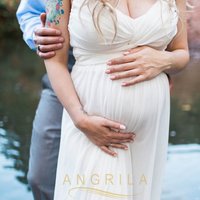 A-line/Princess Sweetheart Pregnant Wedding Dresses - Thumbnail 2