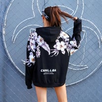 Floral Flower Printed Hoodie Sweatshirt