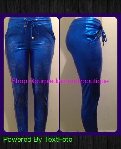 Metallic Blue Joggers