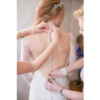 Sexy See Through Beach Wedding Dresses Sweetheart Bridal Dress with Delicate Lace Shawl Bridal Gowns - Thumbnail 2