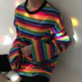Free Shipping-RAINBOW LONG SLEEVE TEE-1