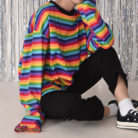 Free Shipping-RAINBOW LONG SLEEVE TEE - Thumbnail 2