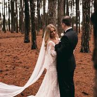 Stunning Mermaid Wedding Dresses with Delicate Lace Wedding Gowns with Shawl Bridal Dress  - Thumbnail 2