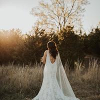 Gorgeous Mermaid Wedding Dresses Sexy Deep V Neck Champagne Lining Bridal Gowns - Thumbnail 1