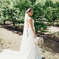 Simple Mermaid Wedding Dresses Sexy Deep V Neck Wedding Gowns Backless Bridal Gowns - Thumbnail 1