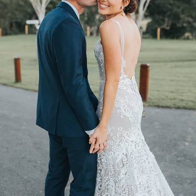 Gorgeous mermaid wedding dresses sexy spaghetti straps champagne lining bridal gowns - Thumbnail 5