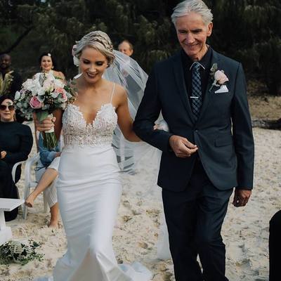 Simple mermaid wedding dresses sexy spaghetti straps wedding gowns lace bodice bridal gowns - Thumbnail 5