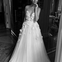 Beautiful Wedding Dresses A-line Sweetheart Hand-Made Flower Sexy Bridal Gown - Thumbnail 1