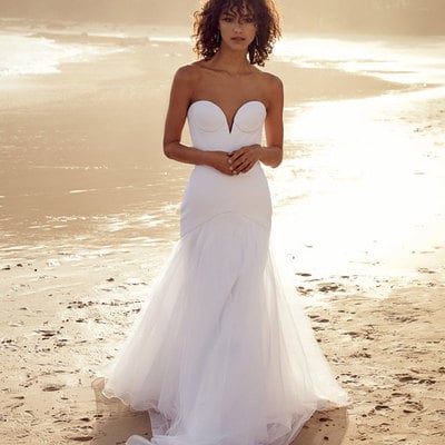 Beautiful wedding dresses mermaid simple sweetheart sexy bridal gown - Thumbnail 4