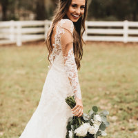 Stunning Mermaid Wedding Dresses Scoop Sheer Long Sleeve Delicate Lace Keyhole Back Bridal Gowns - Thumbnail 1