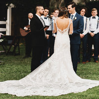 Stunning Mermaid Wedding Dresses Scoop Sheer Long Sleeve Delicate Lace Keyhole Back Bridal Gowns - Thumbnail 2