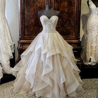  Organza Wedding Dresses Sweetheart Sleeveless Lace Up Floor Length Ball Gown Bridal Dresses Sweet Wedding Gowns - Thumbnail 2