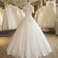  Modern Bateau Short Sleeve A-Line Wedding Dresses Lace Applique Beading Design Bridal Dresses With Lace-up Back Plus Size Wedding Gowns - Thumbnail 3