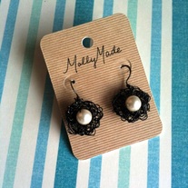 Nest Earrings -Pearl
