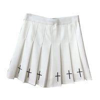 New Fashion Plaid Skirt High Waist Pleated Skirt - Thumbnail 4