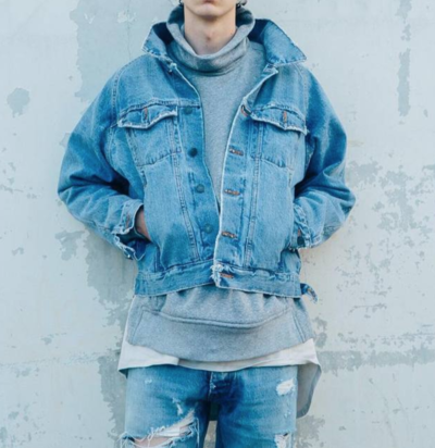 VINTAGE DENIM JACKET IN MID WASH