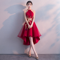 Cute lace tulle short prom dress, high low evening dress - Thumbnail 2