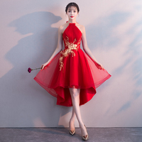 Cute lace tulle short prom dress, high low evening dress - Thumbnail 3