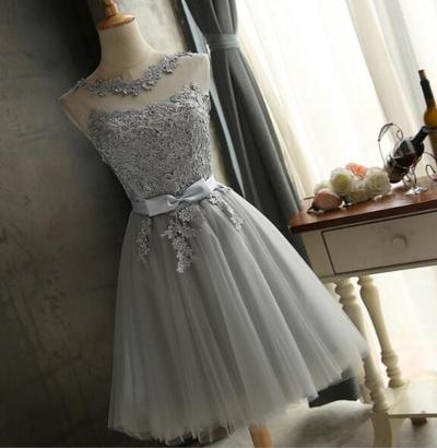 Sexy Lace bow-knot Mini Prom Dress,Homecoming Dress