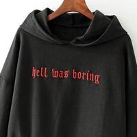 Free Shipping-"HELL WAS BORING" HOODIE - Thumbnail 2