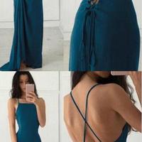 Unique Halter Backless Simple Chiffon Prom Dress,Cheap Evening Dress - Thumbnail 3