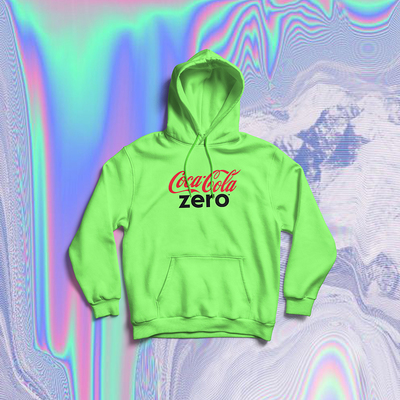 COCA COLA ZERO HOODIE NEON GREEN