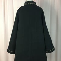New Dark Earl Cross Embroidered Swallowtail Cape Coat - Thumbnail 3