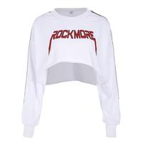 ROCK MORE Printed Cropped Sweatshirt - Thumbnail 4