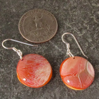 Lava Plume Glass Earrings - Thumbnail 1