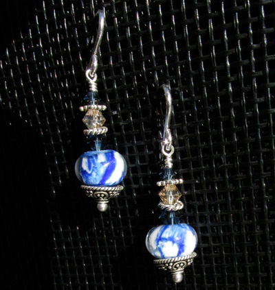 Arctic Fog Glass Earrings