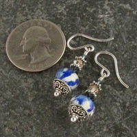 Arctic Fog Glass Earrings - Thumbnail 2