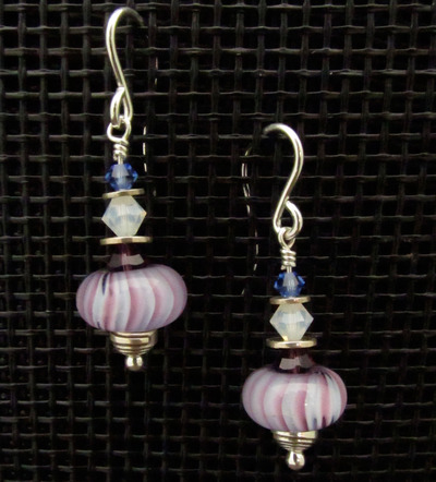 Lunar Purple Glass Earrings
