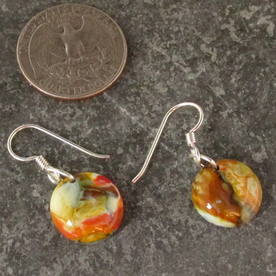 Rainbow glass earrings