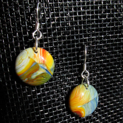 Rainbow glass earrings - Thumbnail 5