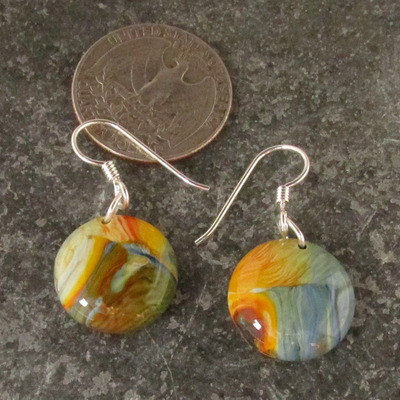 Rainbow glass earrings