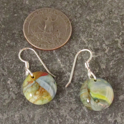 Rainbow glass earrings