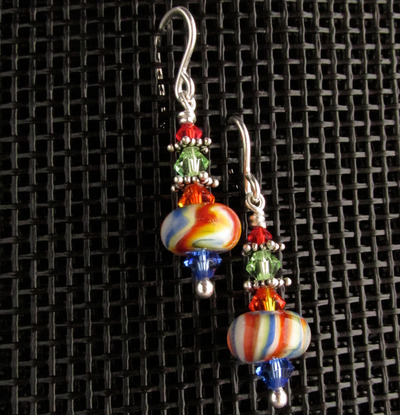 Rainbow Glass Earrings