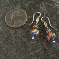 Rainbow Glass Earrings - Thumbnail 1