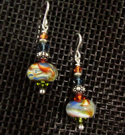 Rainbow Glass Earrings