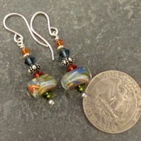 Rainbow Glass Earrings - Thumbnail 1