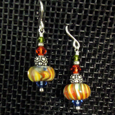 Rainbow glass earrings - Thumbnail 5