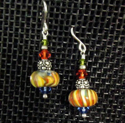 Rainbow Glass Earrings