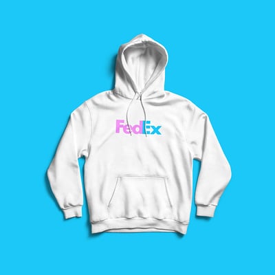 Pastel fedex logo hoodie white - Thumbnail 4