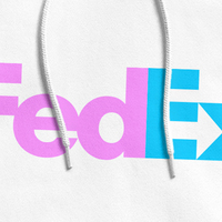 PASTEL FEDEX LOGO HOODIE WHITE - Thumbnail 2