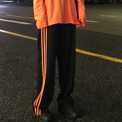 Free shipping-orange striped pants - Thumbnail 5